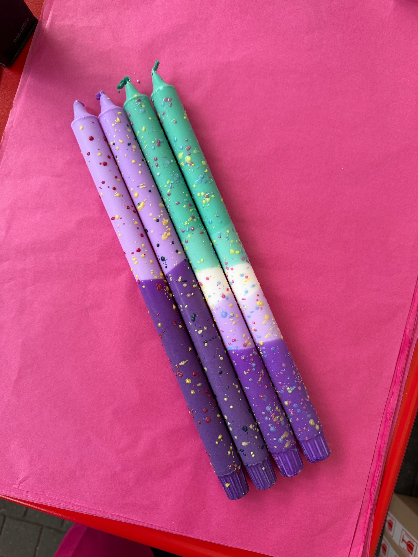 Taper Candles long confetti