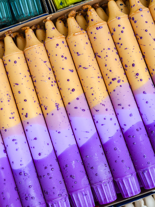 Taper candles - Lavender Latte Confetti