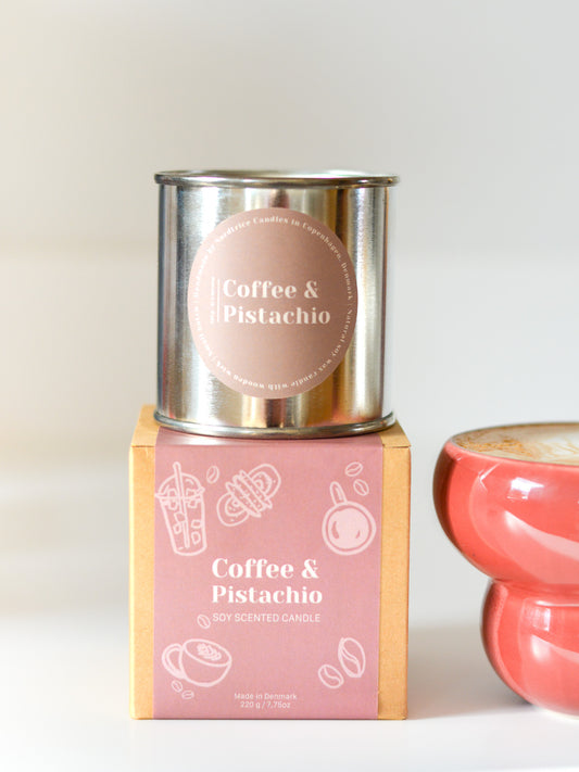 Soy Scented Candle, Coffee & Pistachio M-L-XL size