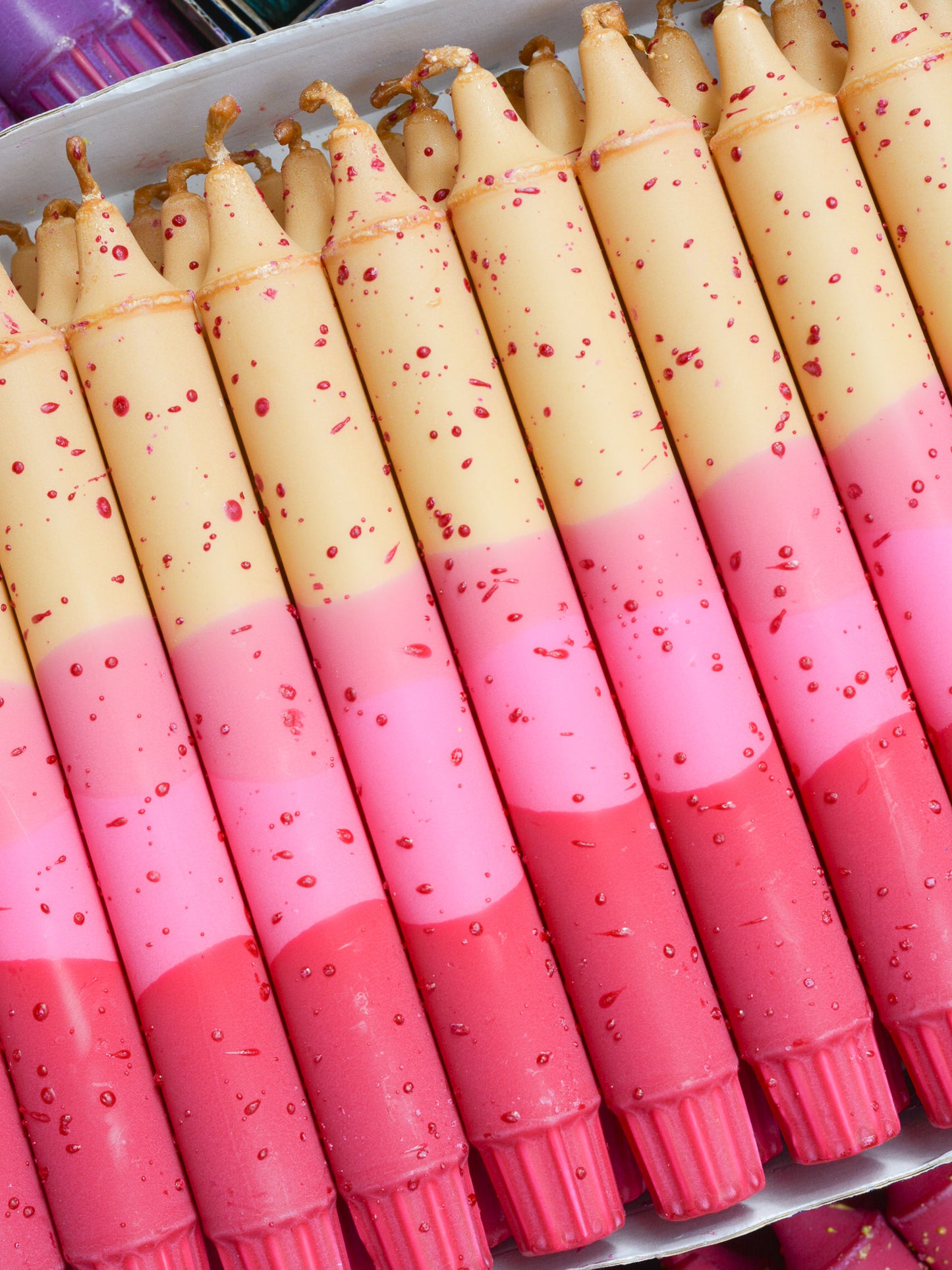Taper candles - Strawberry Latte Confetti