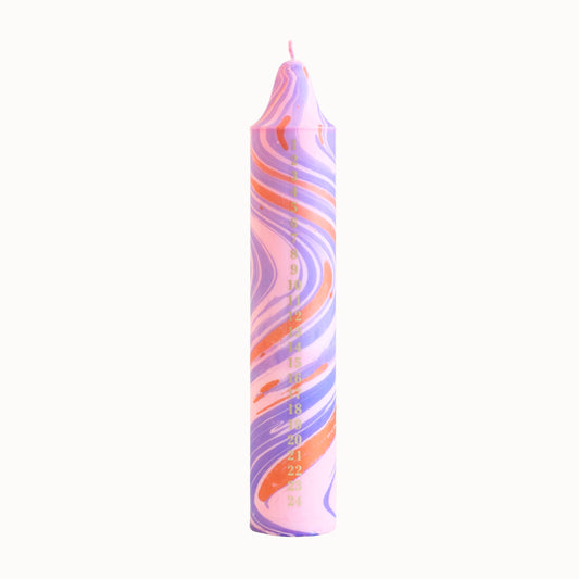 3. Kalenderlys Marble Pink / Blue