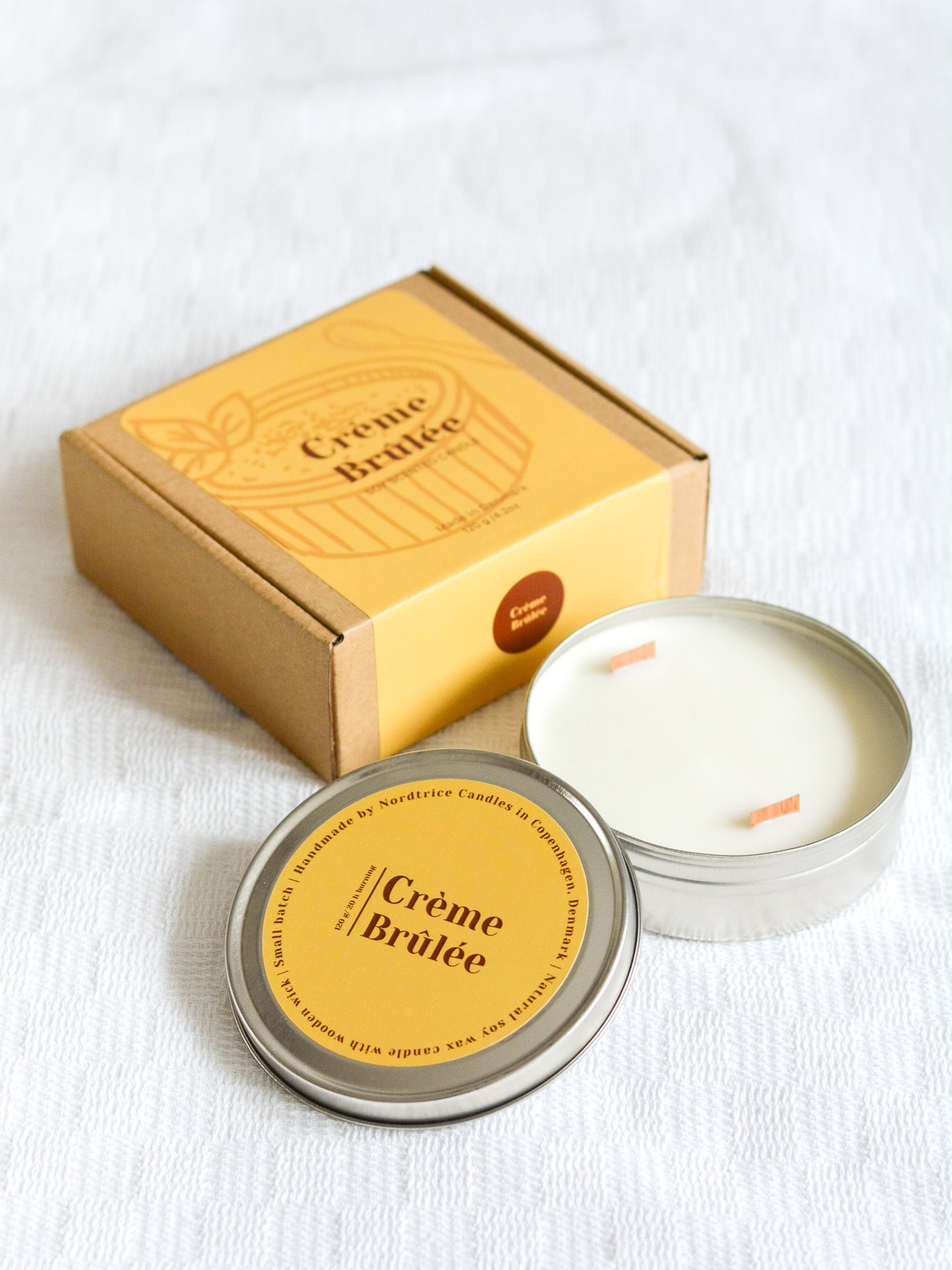 Soy Scented Candle, Creme Brulee M-L-XL size