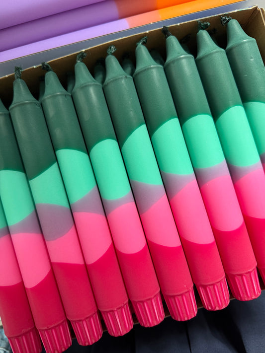 Taper Candles Multicoloured - Gin & Tonic