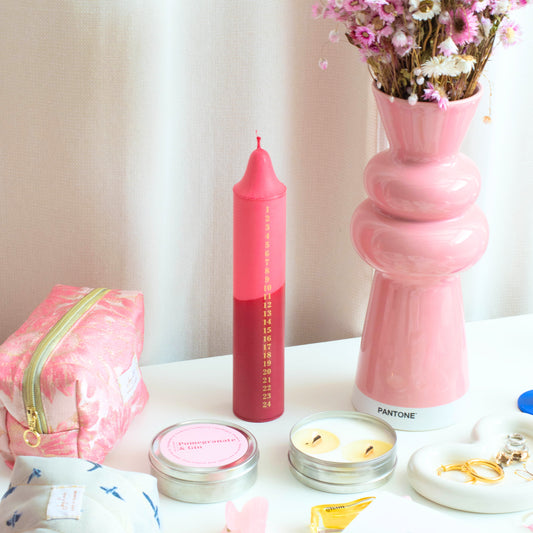 1. Kalenderlys Orange / Pink / Red