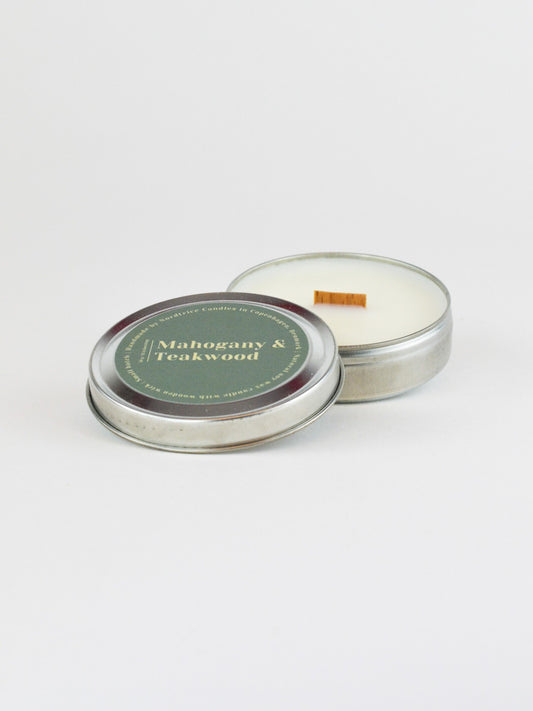 Soy Scented Candle, Mahogany & Teakwood M-L-XL size