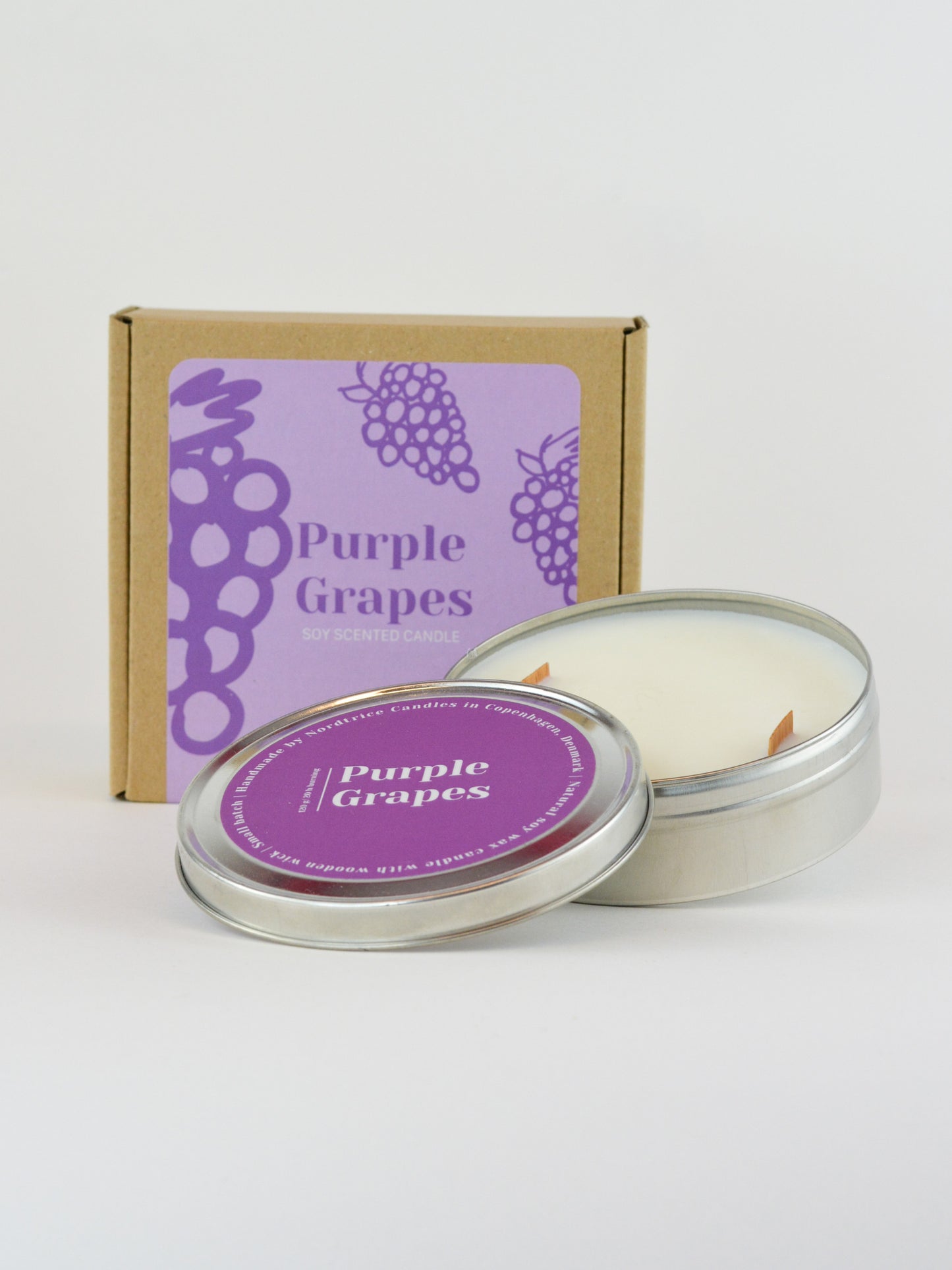 Soy Scented Candle, Purple Grapes M-L-XL size