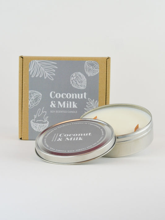Soy Scented Candle, Coconut & Milk M-L-XL size