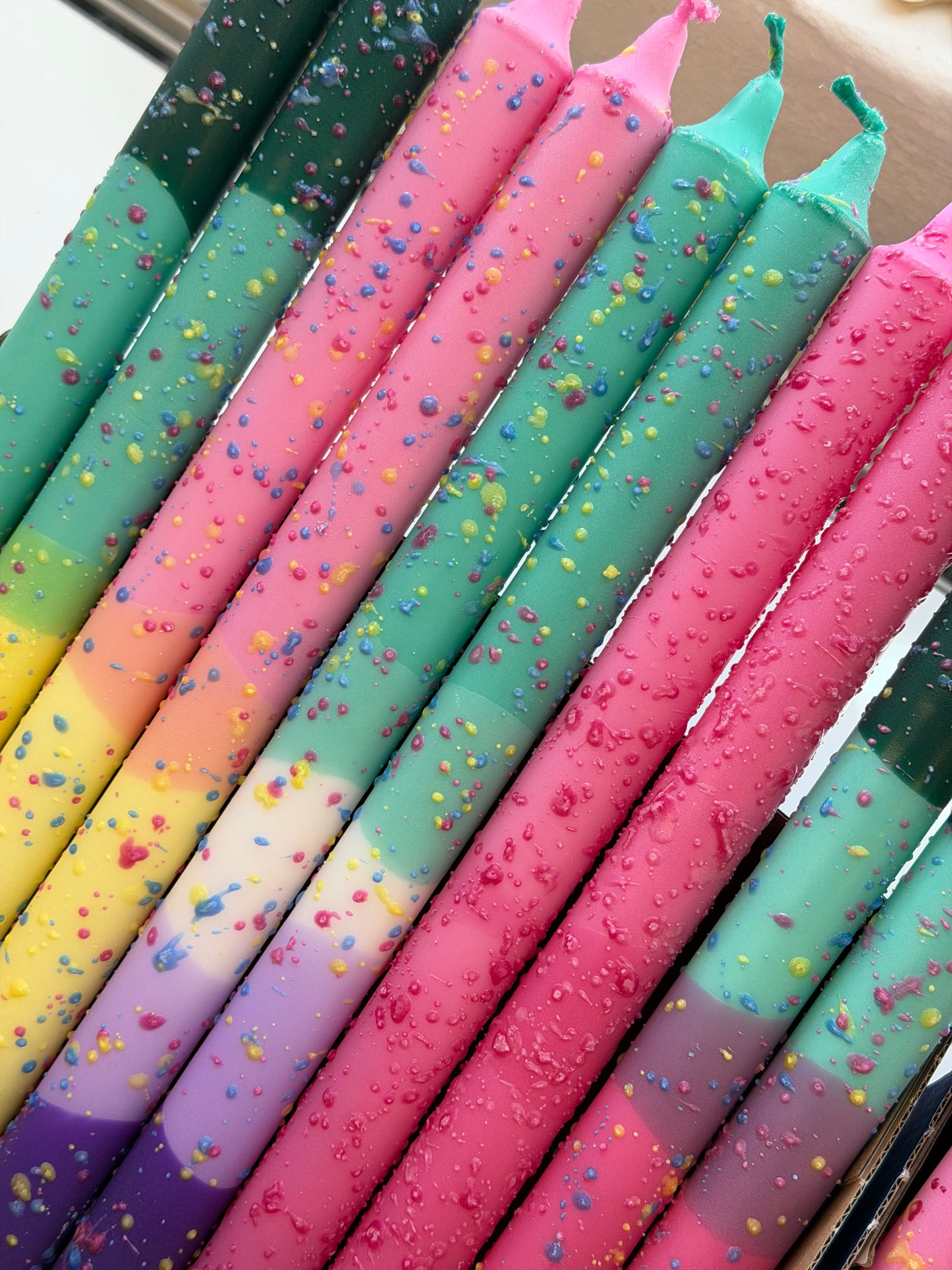 Taper Candles long confetti