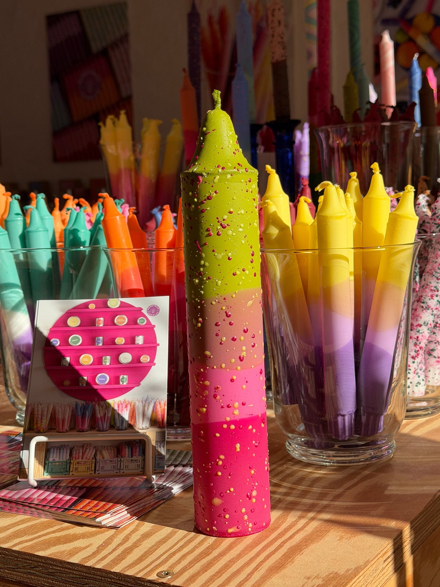 Block Candle, Spring Field Confetti