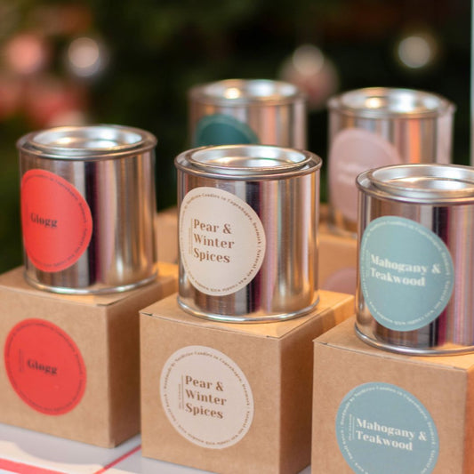 Soy Scented Candle, Mahogany & Teakwood M-L-XL size