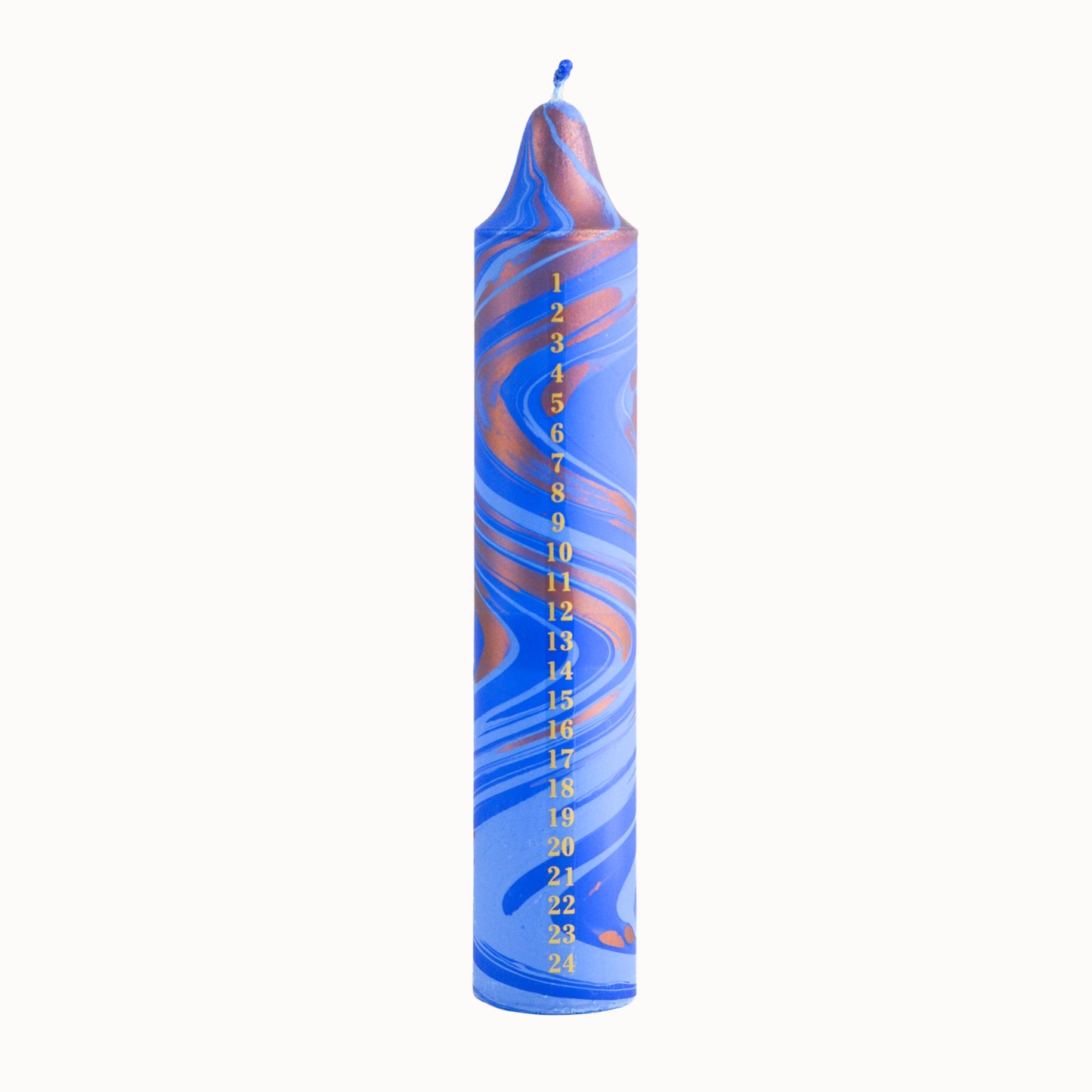 Advent Candle, Kalenderlys Marble Dark Blue