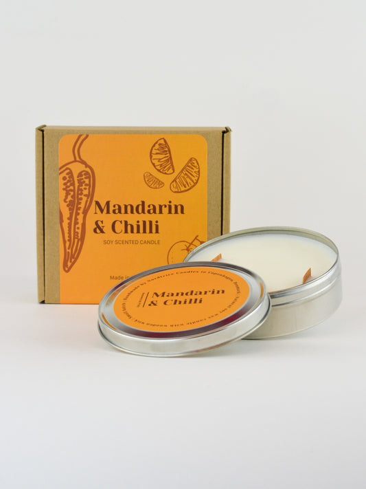 Soy Scented Candle, Mandarin & Chili M-L-XL size