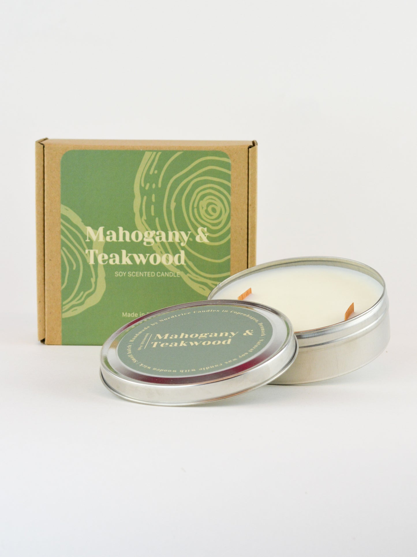 Soy Scented Candle, Mahogany & Teakwood M-L-XL size