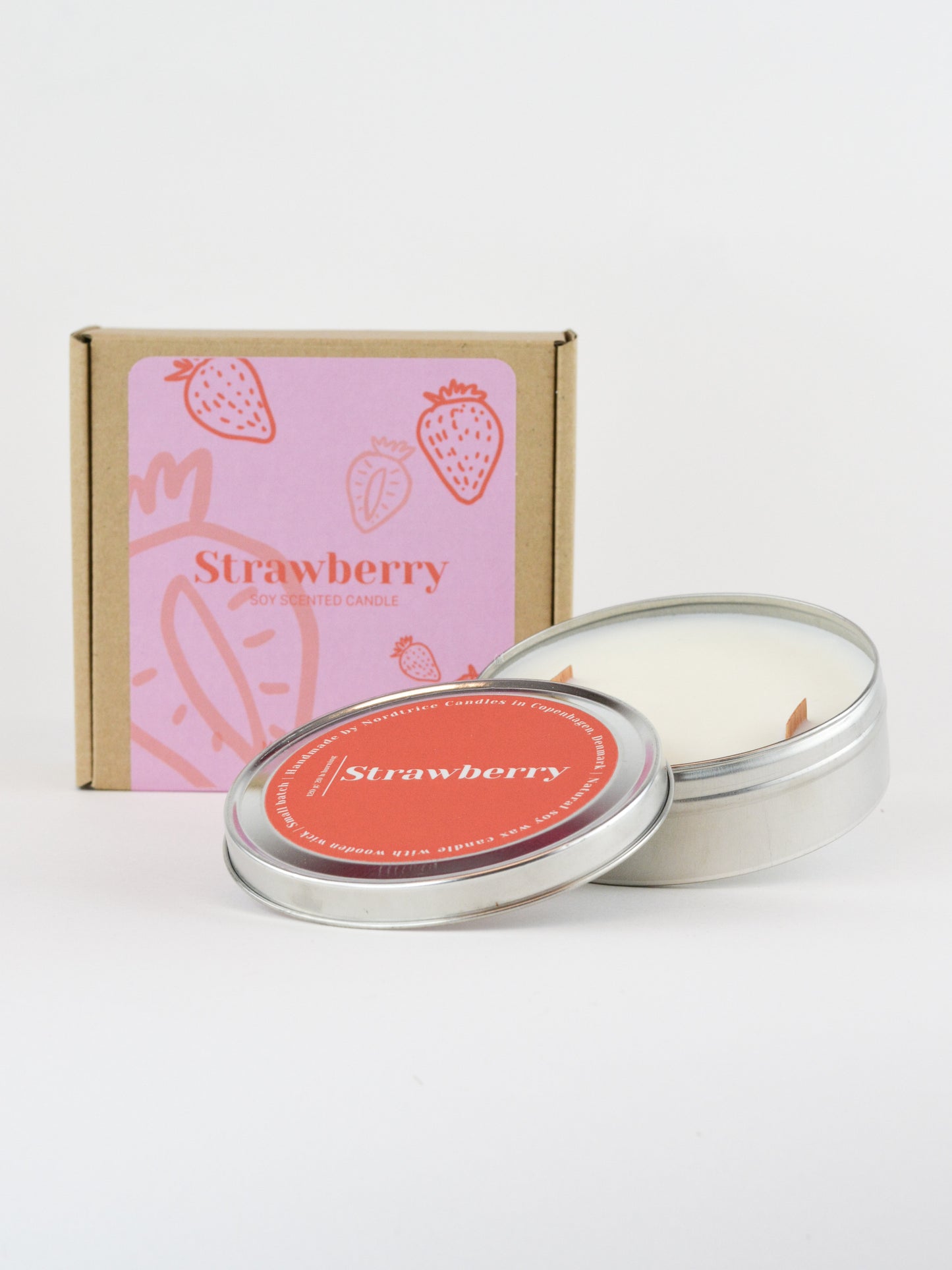 Soy Scented Candle, Strawberry M-L-XL size