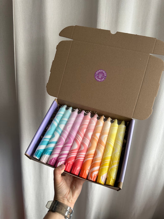 Marble Rainbow Candle Mix Box