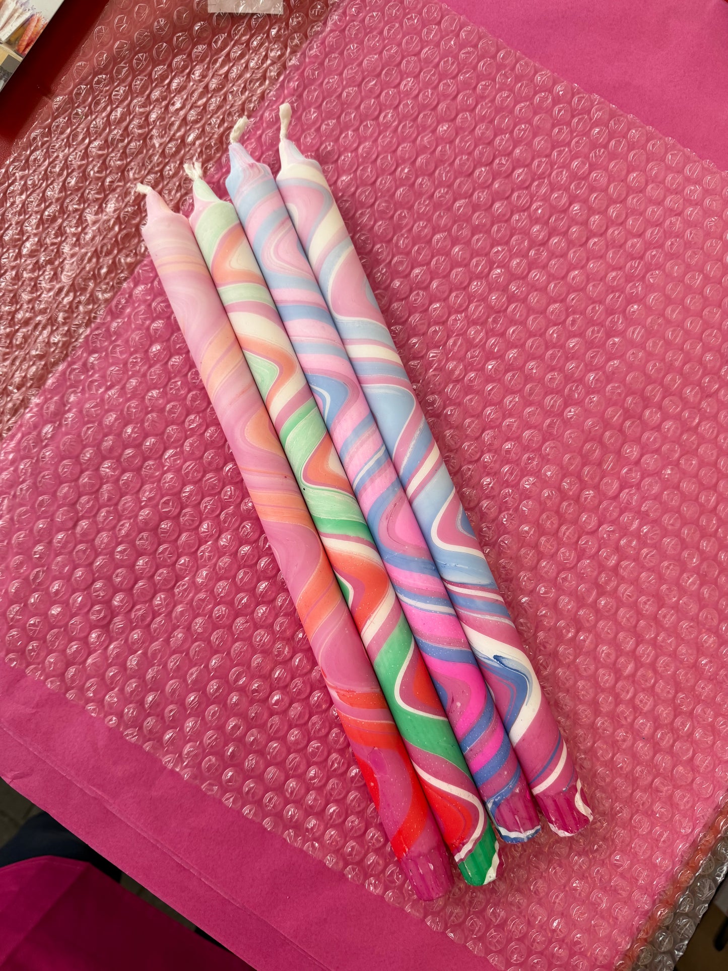 Taper Candles long marble