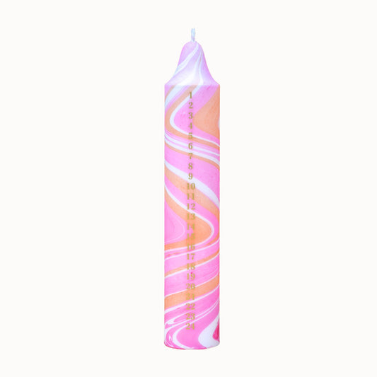 Advent Candle, Kalenderlys Marble Pink