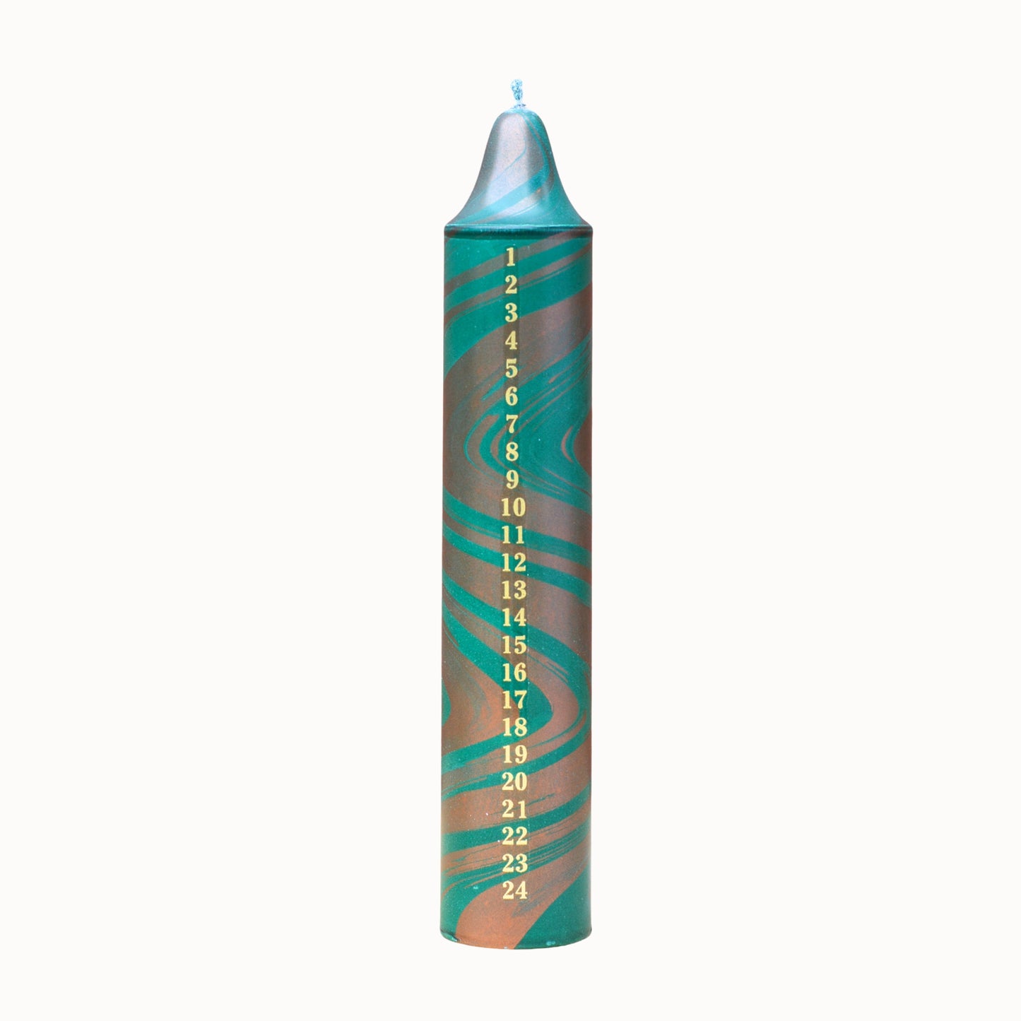 Advent Candle, Kalenderlys Marble Green