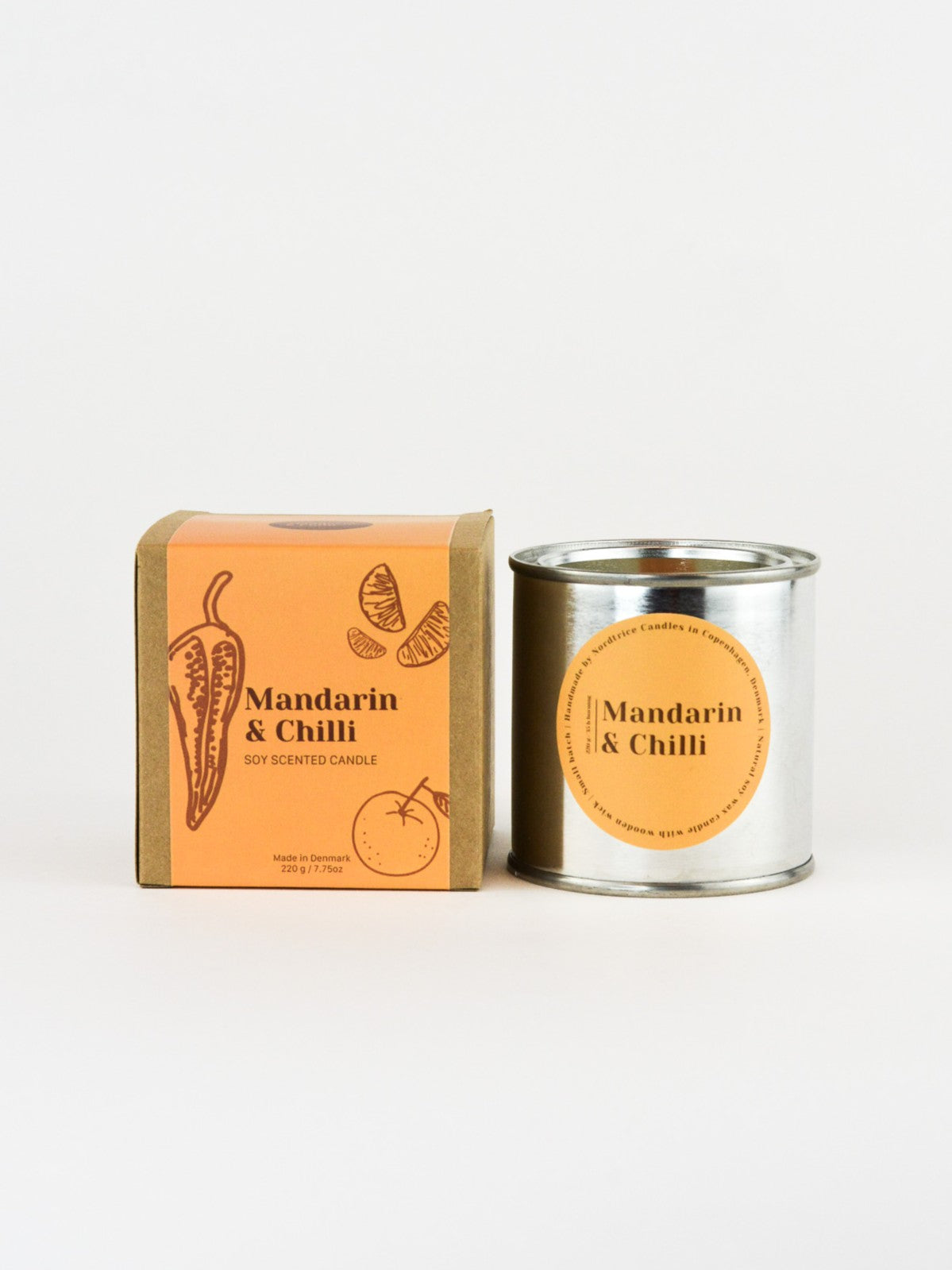 Soy Scented Candle, Mandarin & Chili M-L-XL size
