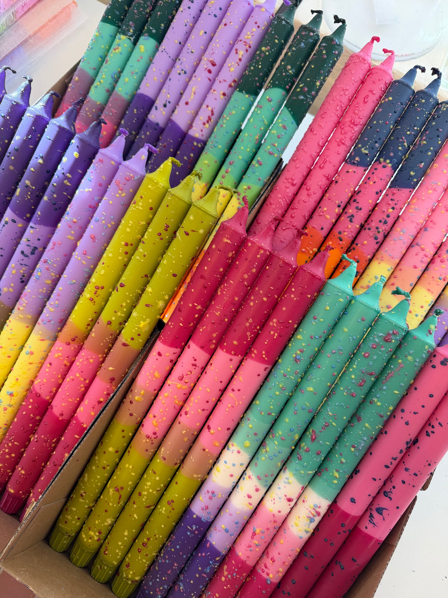 Taper Candles long confetti