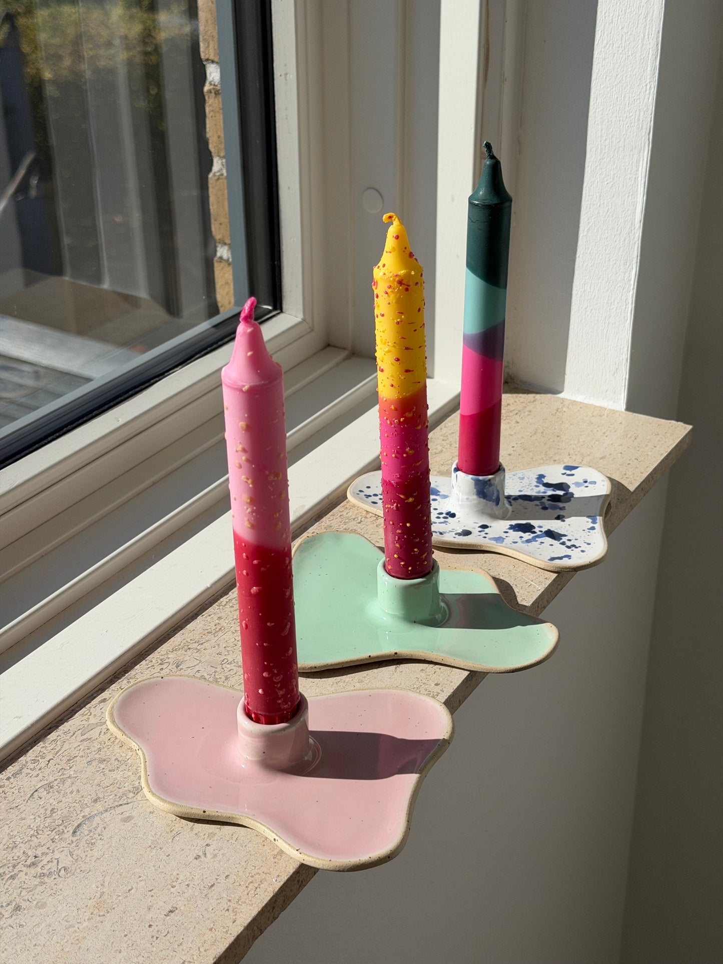 Ceramic Candle Holder Mint
