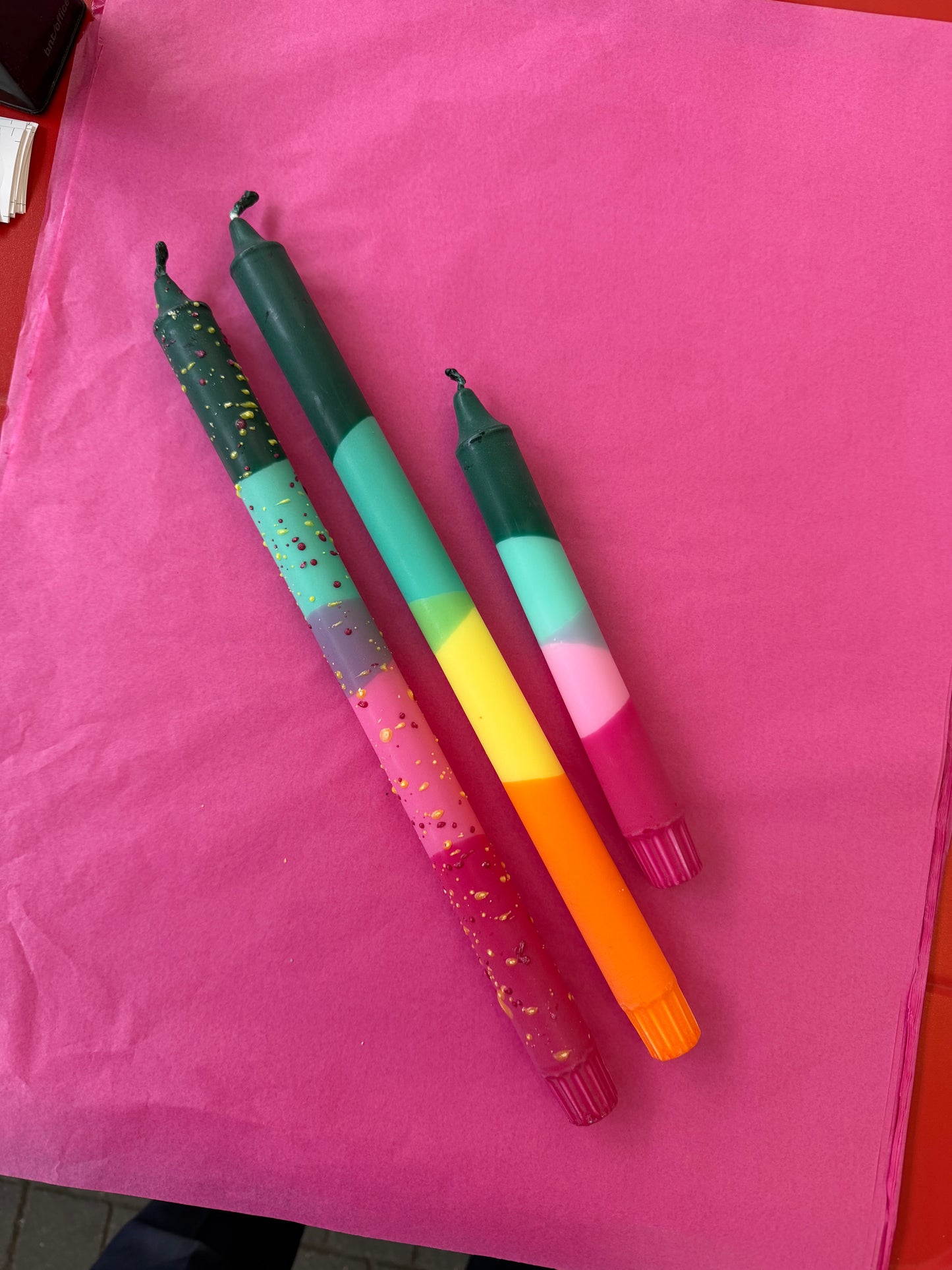 Taper Candles long confetti