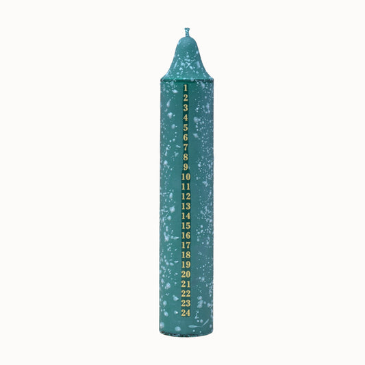 Advent Candle, Kalenderlys Confetti Green