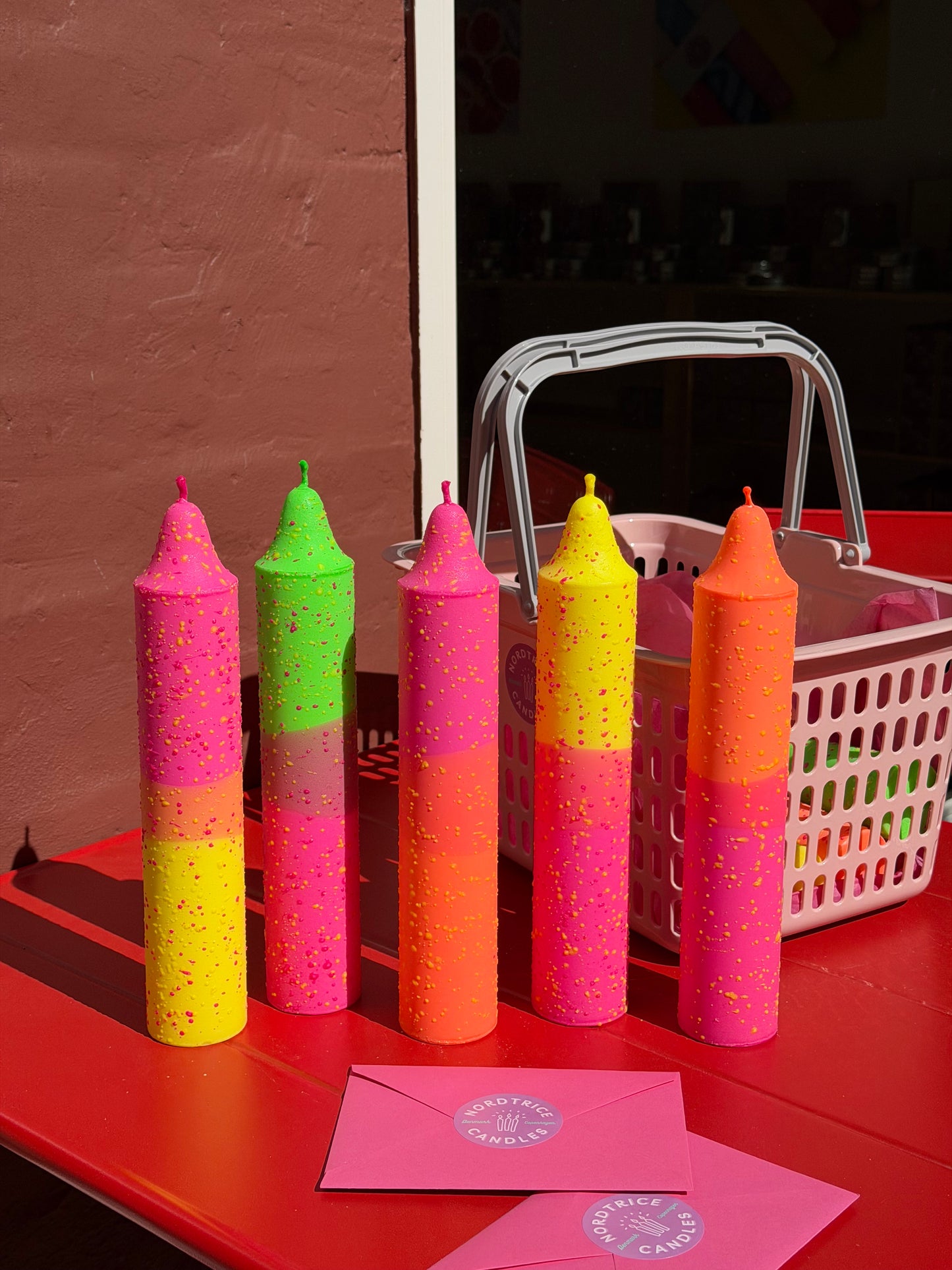 Block Candle, Summer Neon Confetti Mix