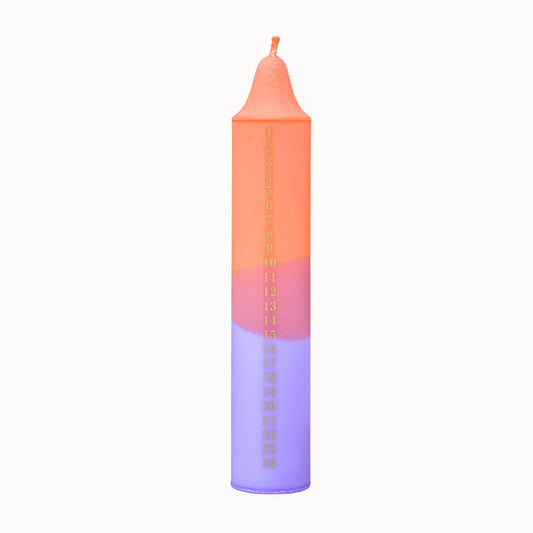 Advent Candle, Kalendelys Orange & Purple