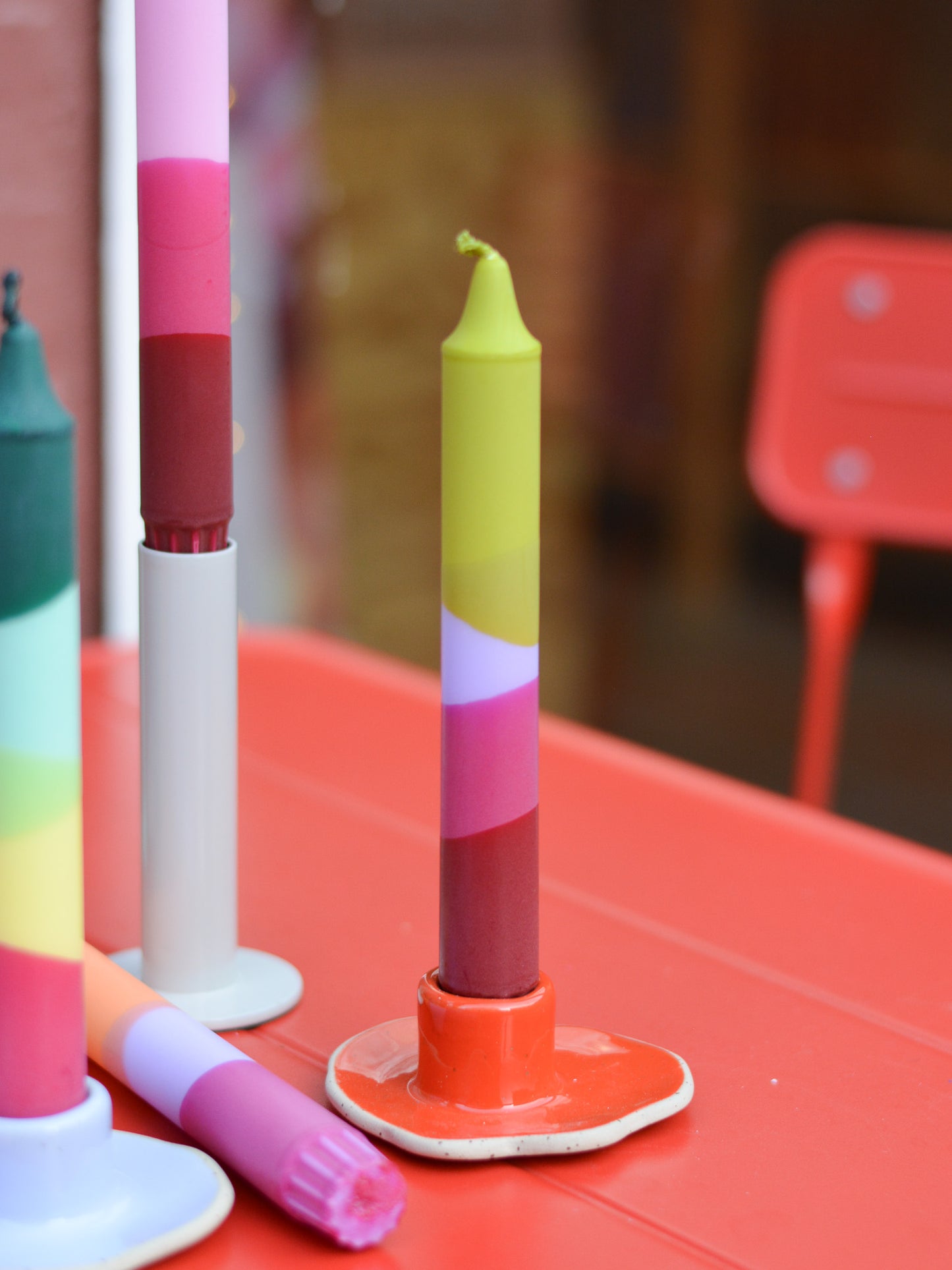 Olive Green / Purple & Fuchsia