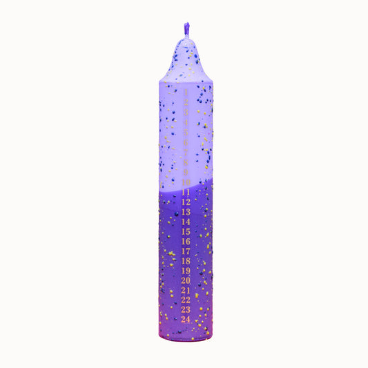 Advent Candle, Lavender Confetti