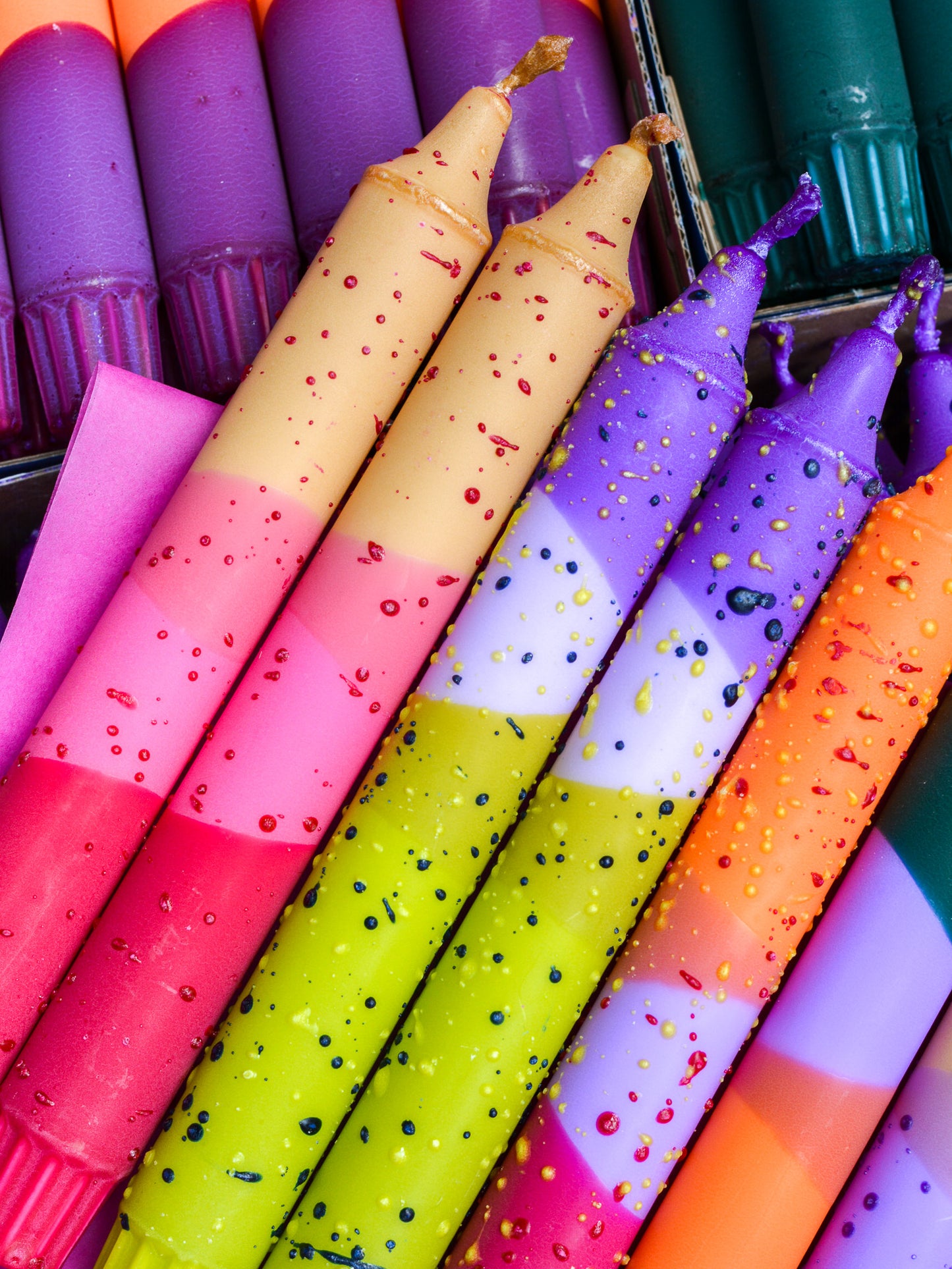 Taper candles - Strawberry Latte Confetti