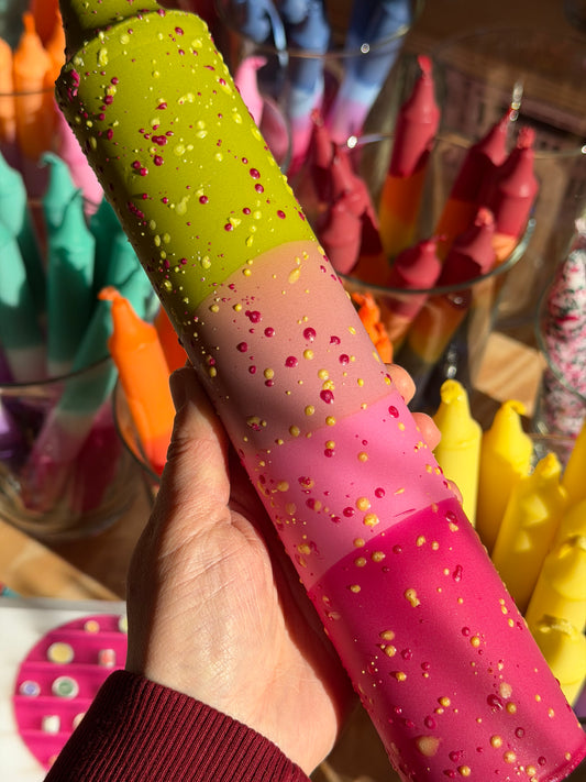 Block Candle, Spring Field Confetti