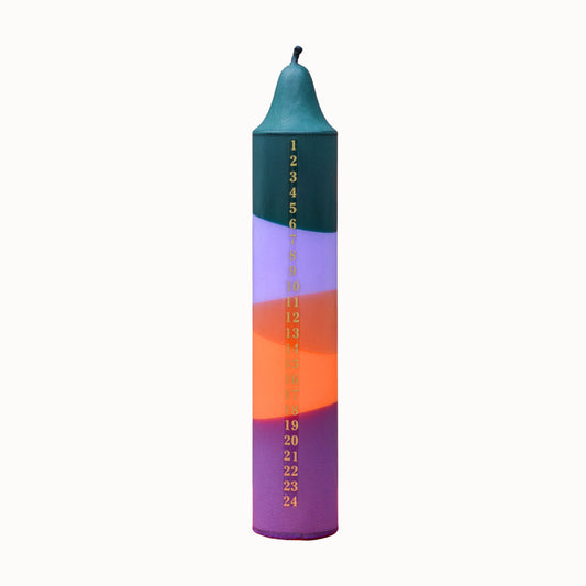 Advent Candle, Green / Purple / Orange / Dark Purple