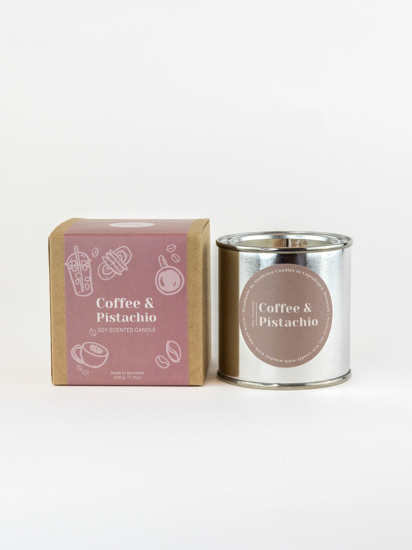 Soy Scented Candle, Coffee & Pistachio M-L-XL size
