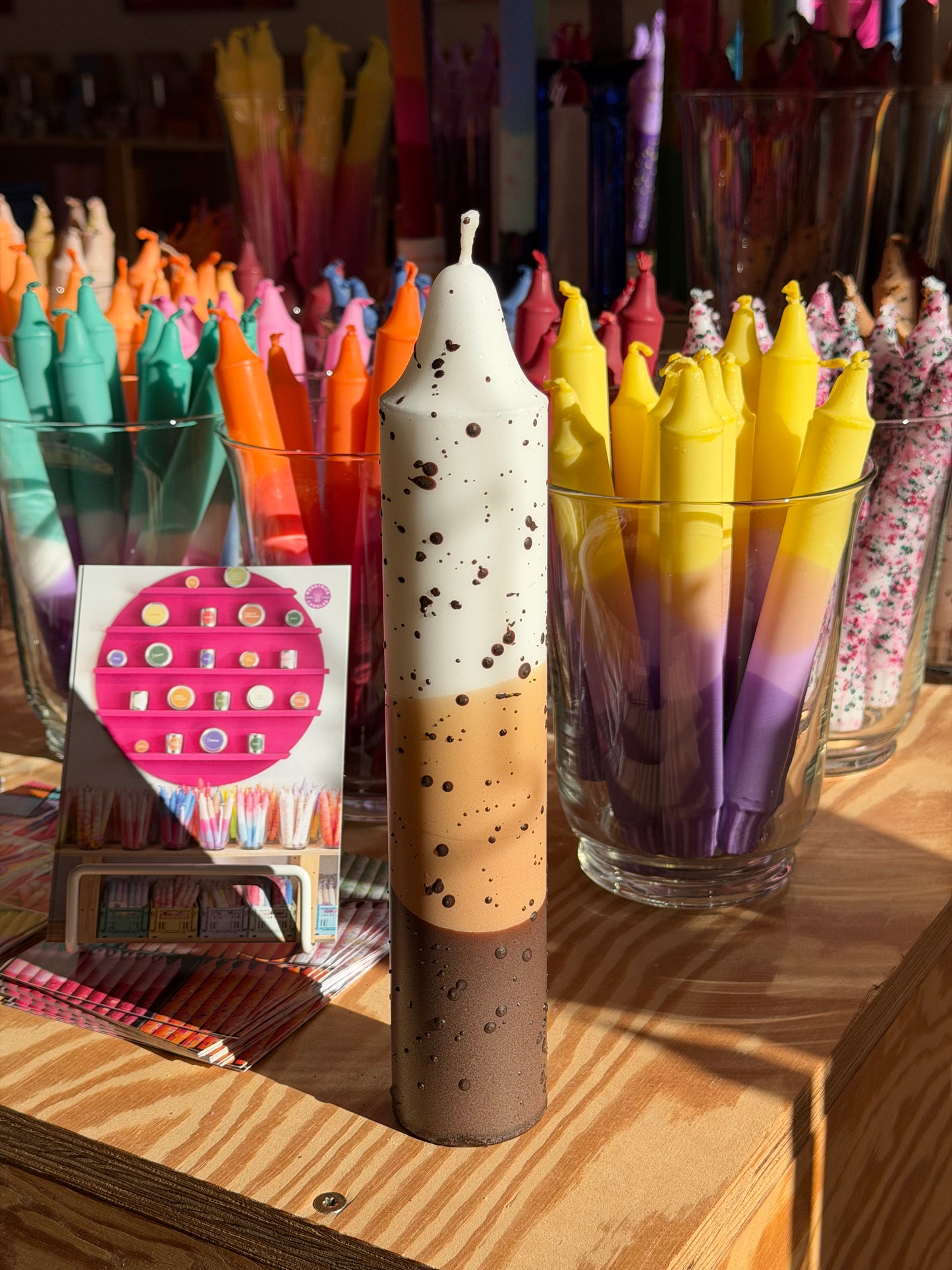 Block Candle, Cappuccino Coffee Confetti ☕️