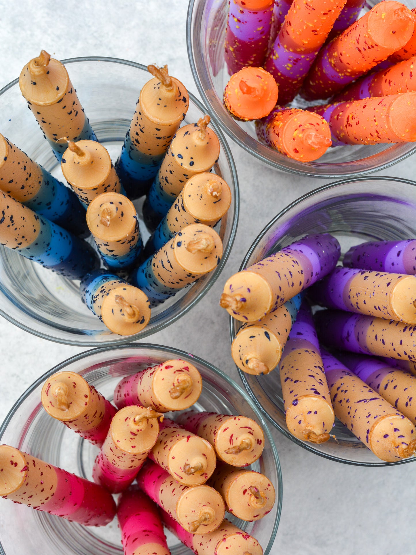 Taper candles - Lavender Latte Confetti
