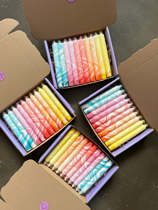 Marble Rainbow Candle Mix Box