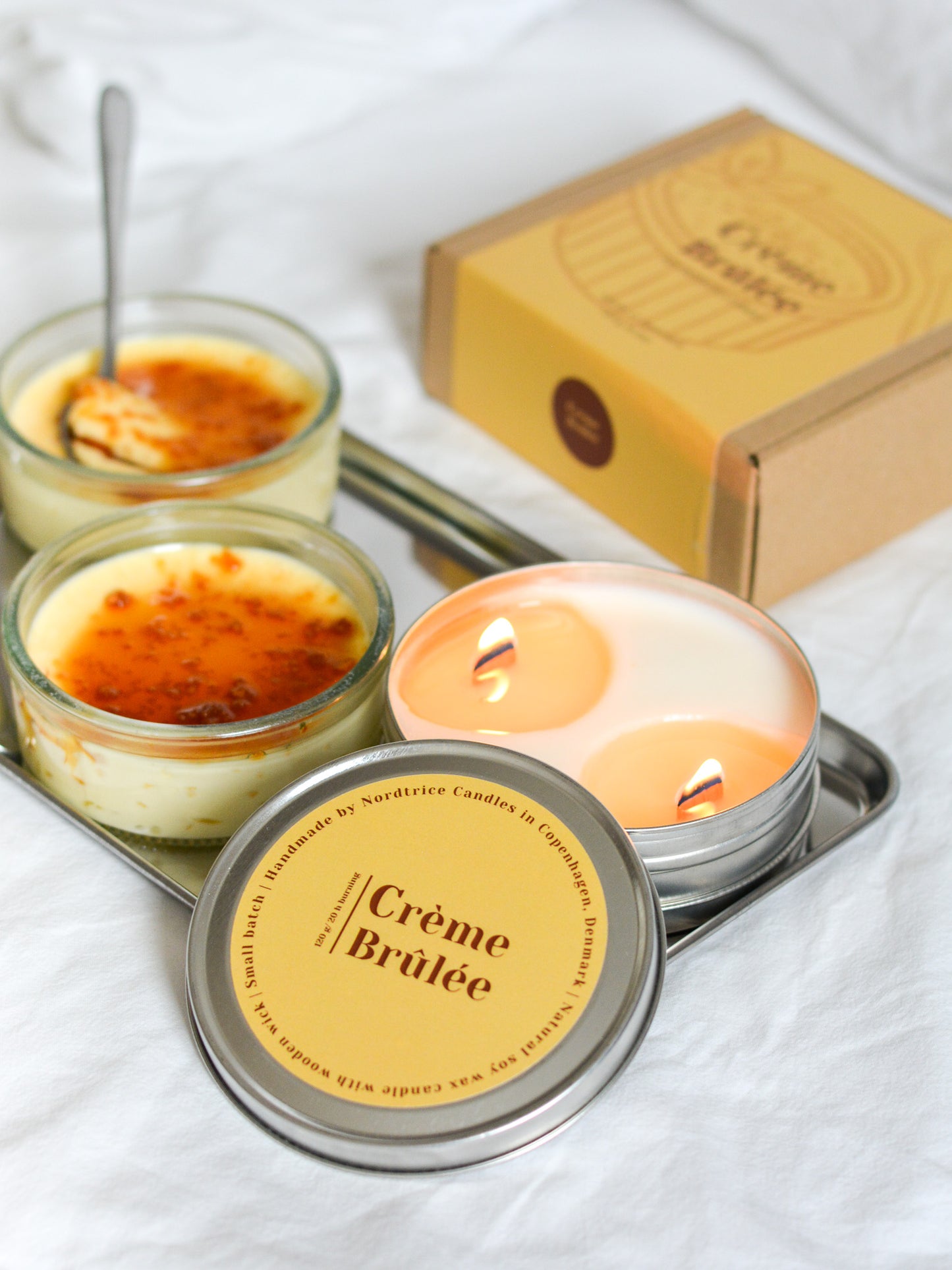 Soy Scented Candle, Creme Brulee M-L-XL size