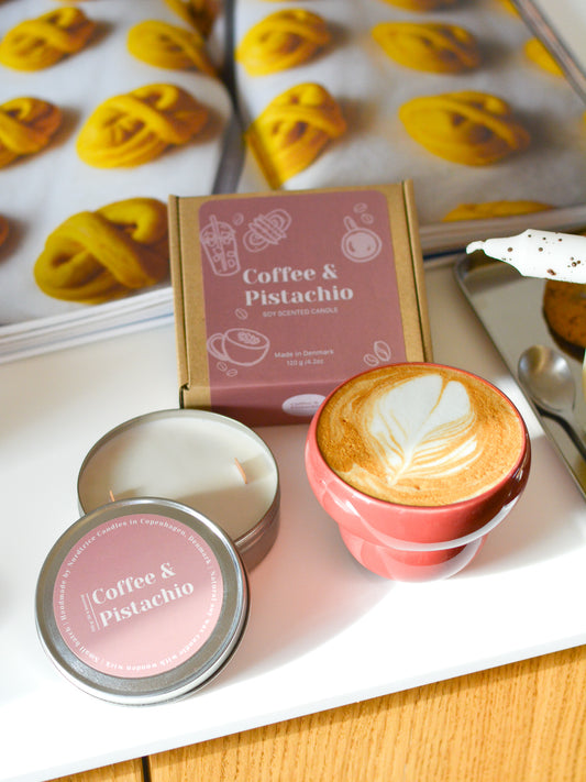 Soy Scented Candle, Coffee & Pistachio M-L-XL size