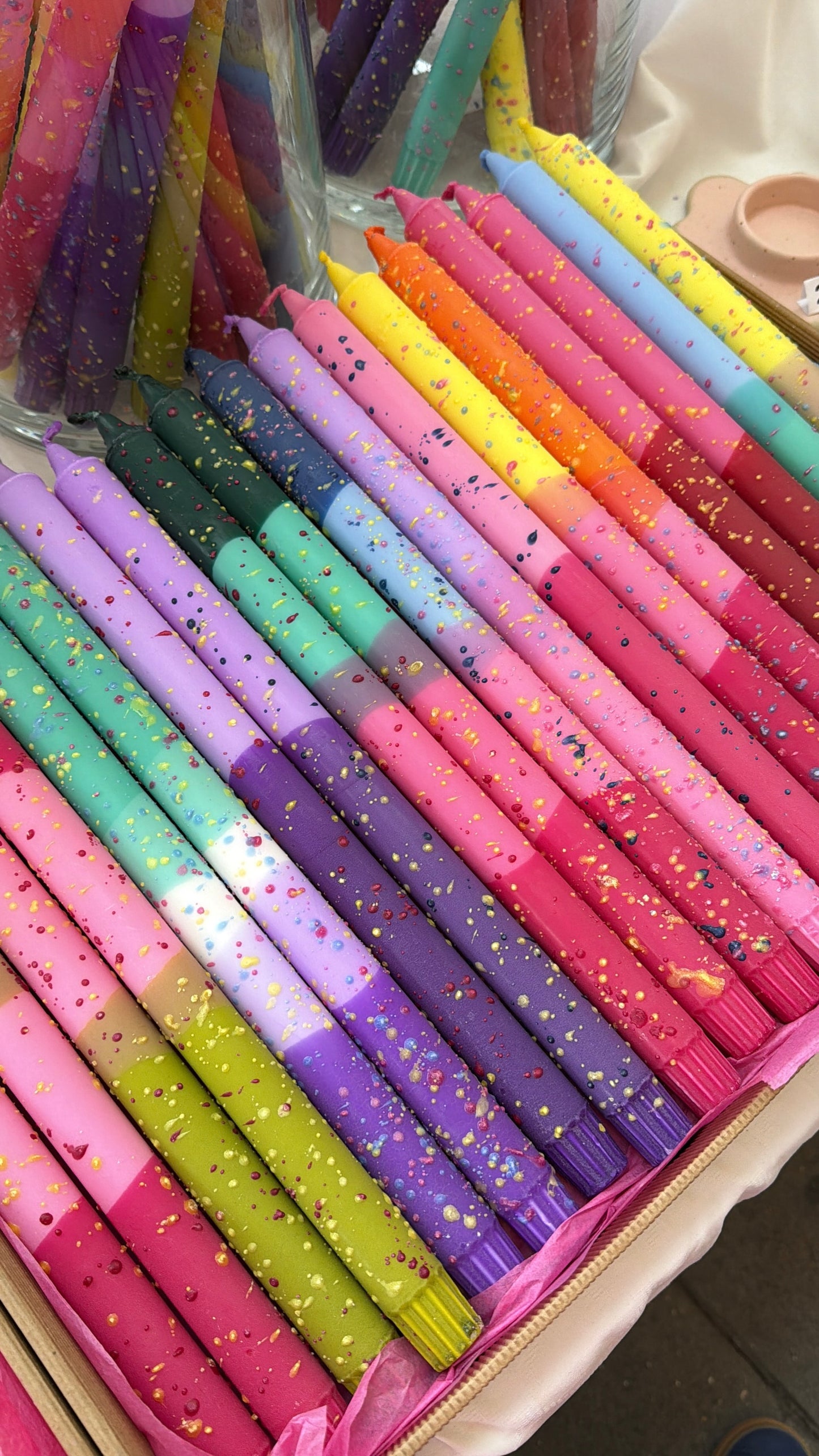 Taper Candles long confetti