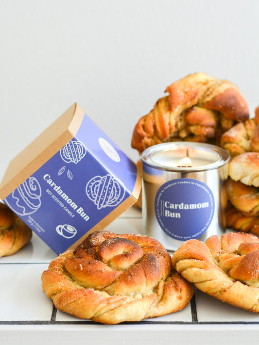 Soy Scented Candle, Cardamom bun M-L-XL size