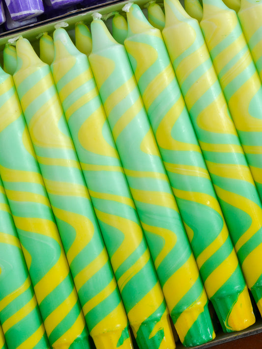 Summer Marble Candles - Green Lemonade