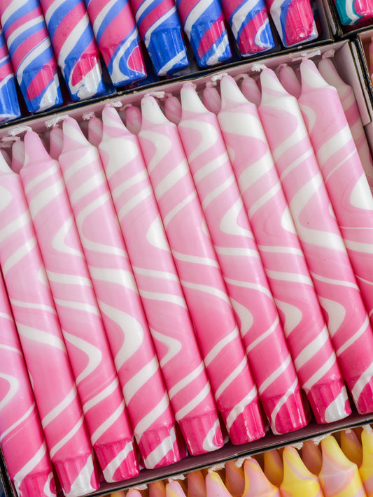 Summer Marble Candles - Pink