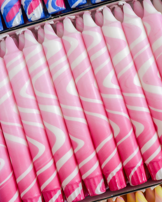Summer Marble Candles - Pink