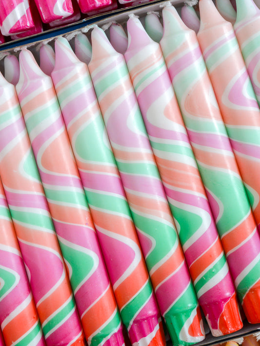 Summer Marble Candles - Strawberry