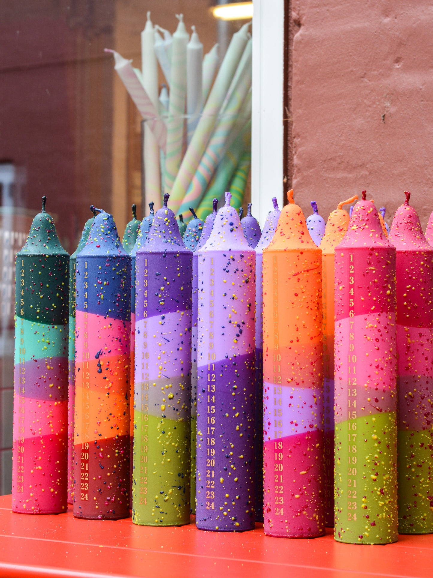Advent Candle, Lavender Confetti