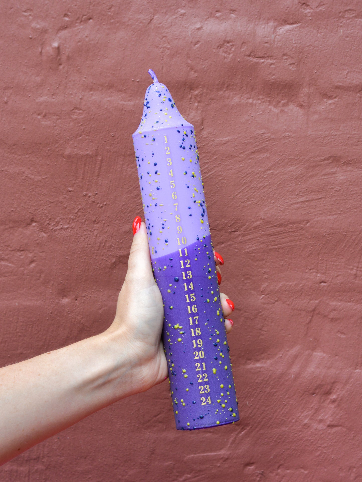 Advent Candle, Lavender Confetti