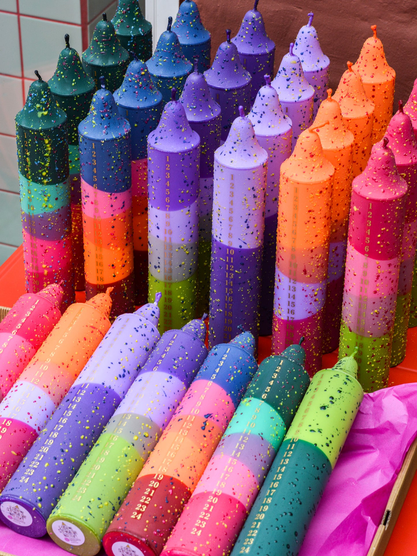 Advent Candle, Sunrise Glow Confetti