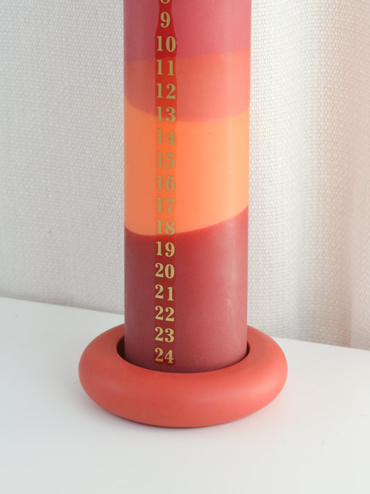 Chunky Advent Candle Holder Red